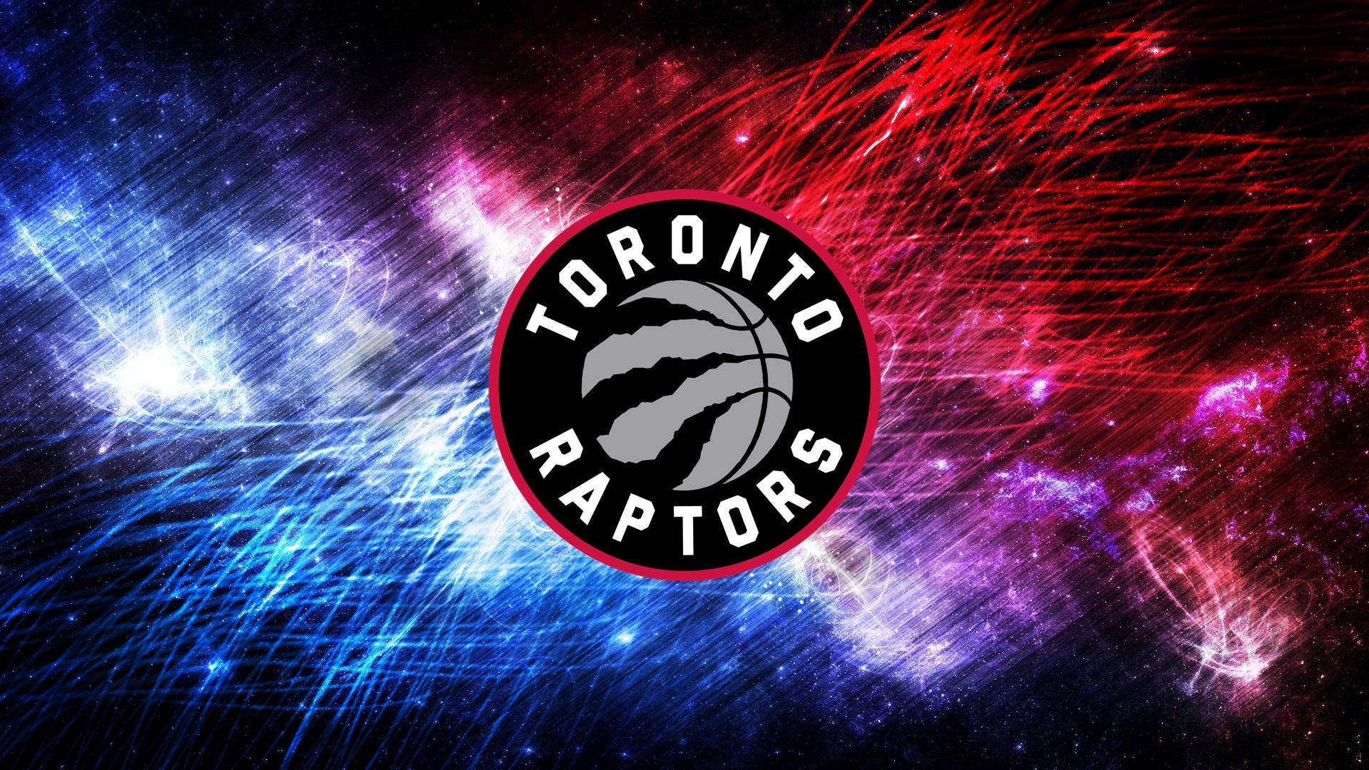 Toronto Raptors Logo With Neon Lights Background