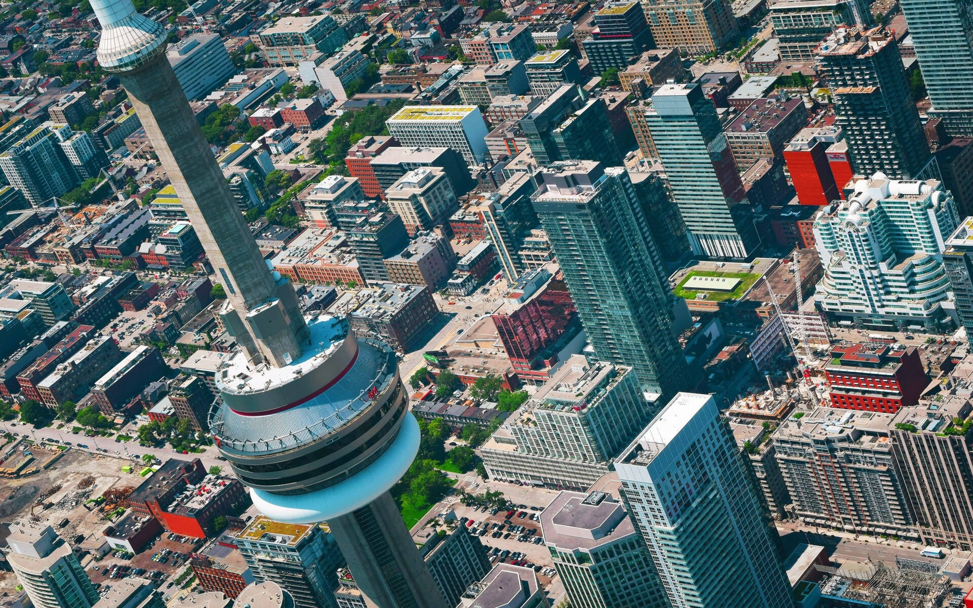 Toronto Tower In A Top View Background