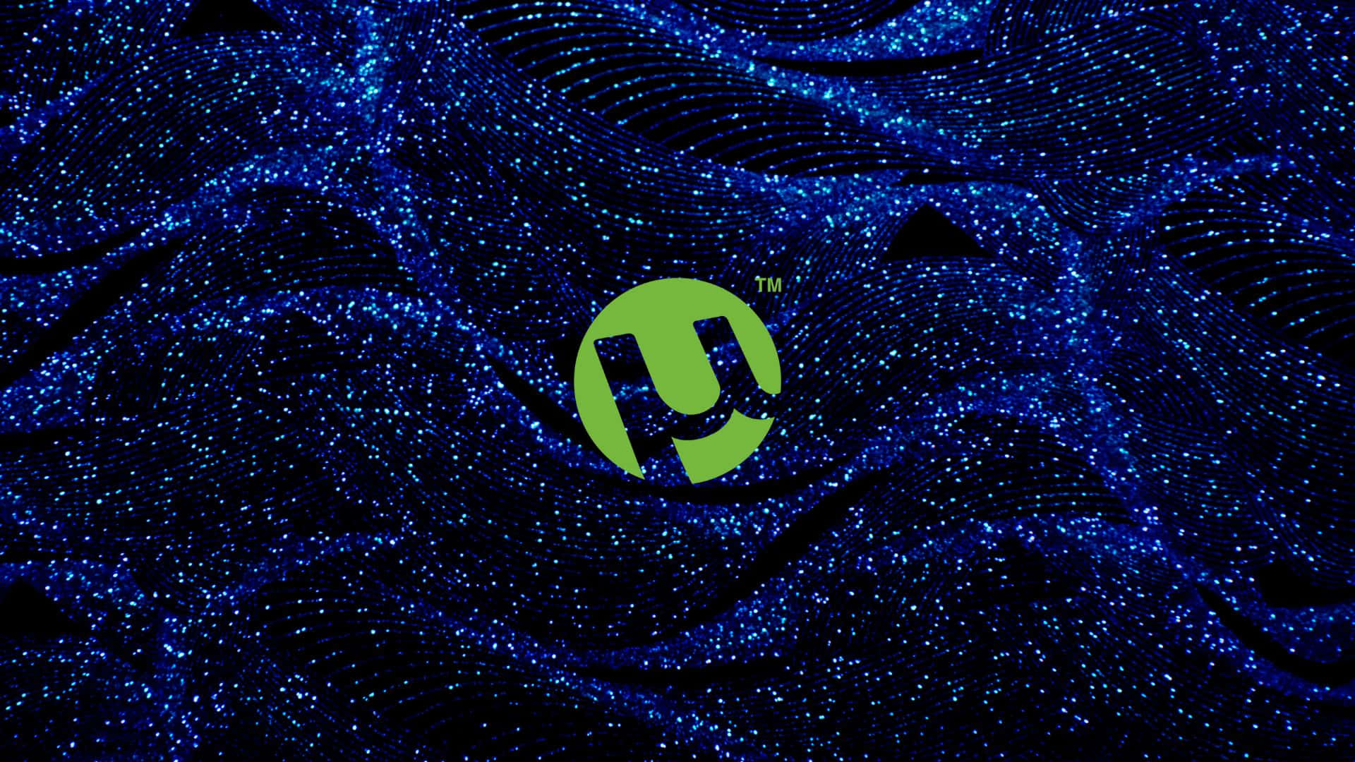 Torrent Logo Sparkling Blue Waves Background