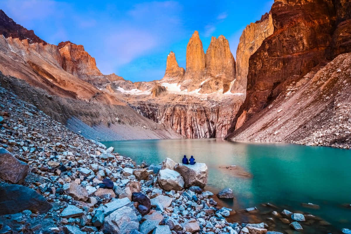 Torres Del Paine Sunrise View Background