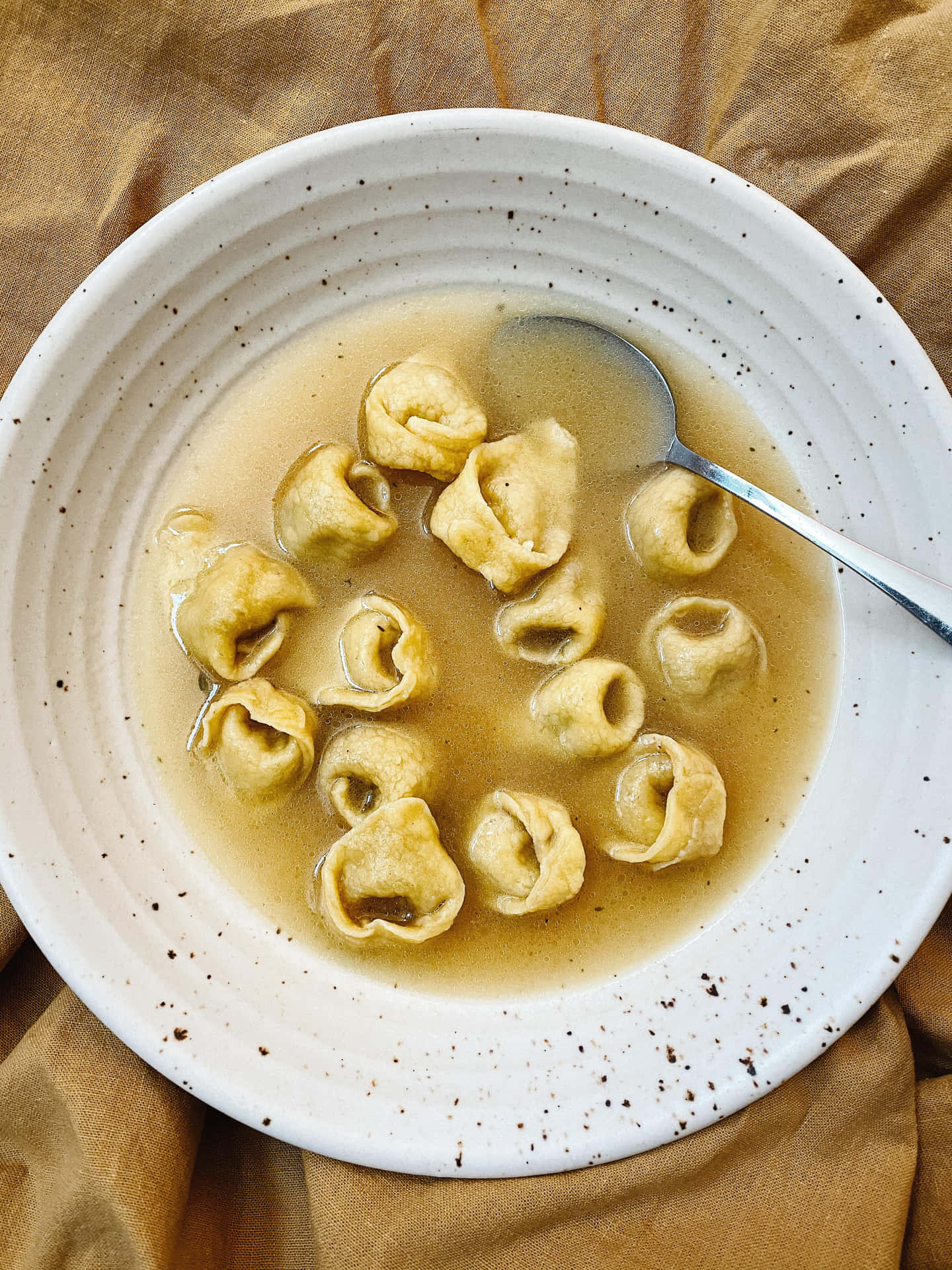 Tortellini In Brodo For Lunch Background