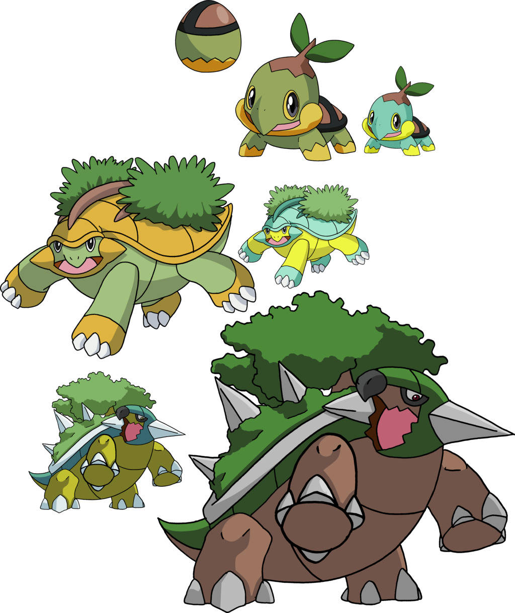 Torterra Evolutions With Shiny Background