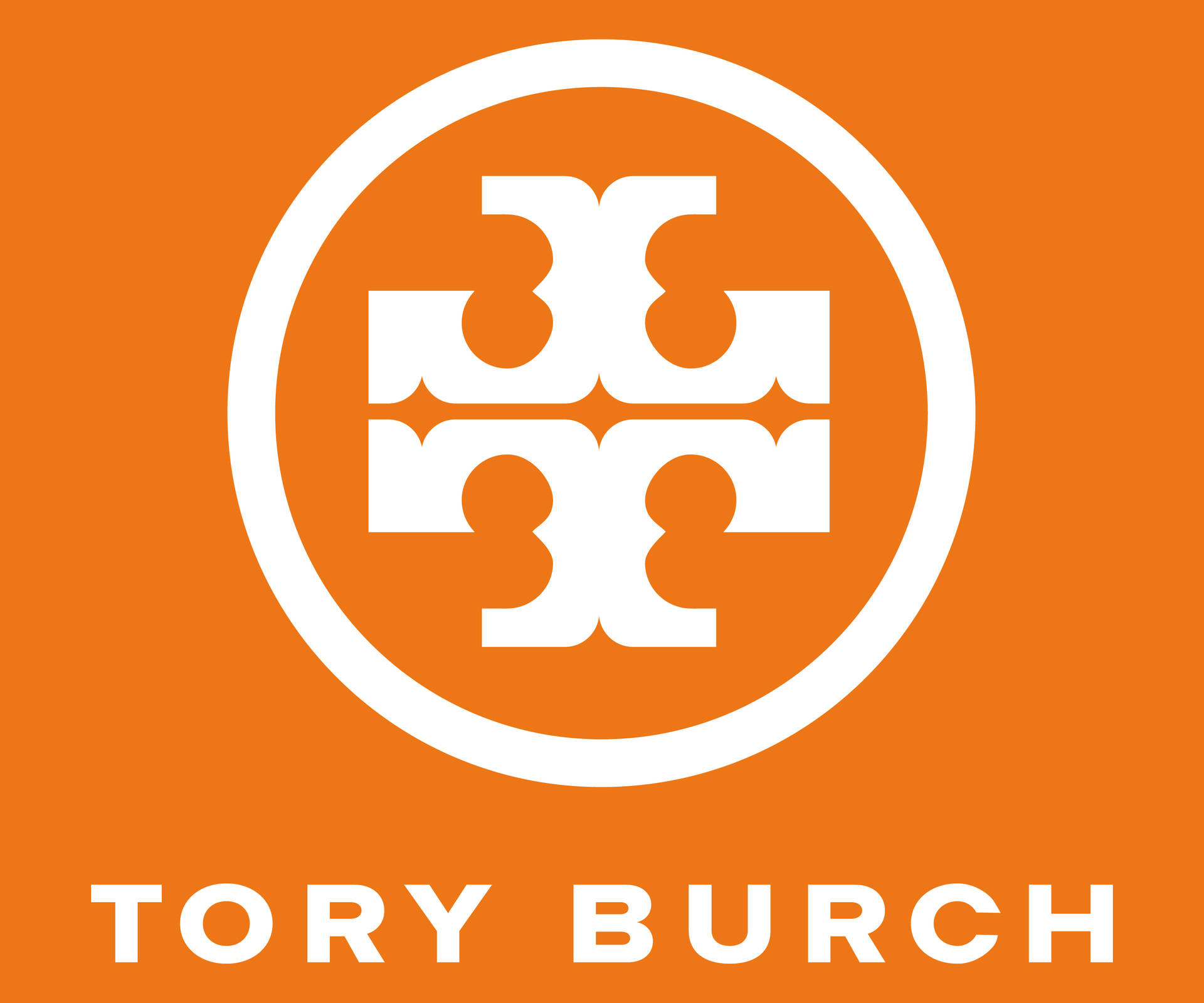 Tory Burch Orange Logo Background