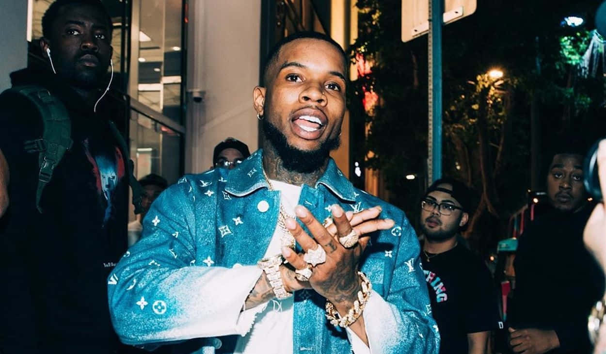 Tory Lanez Night Out Denim Jacket Background