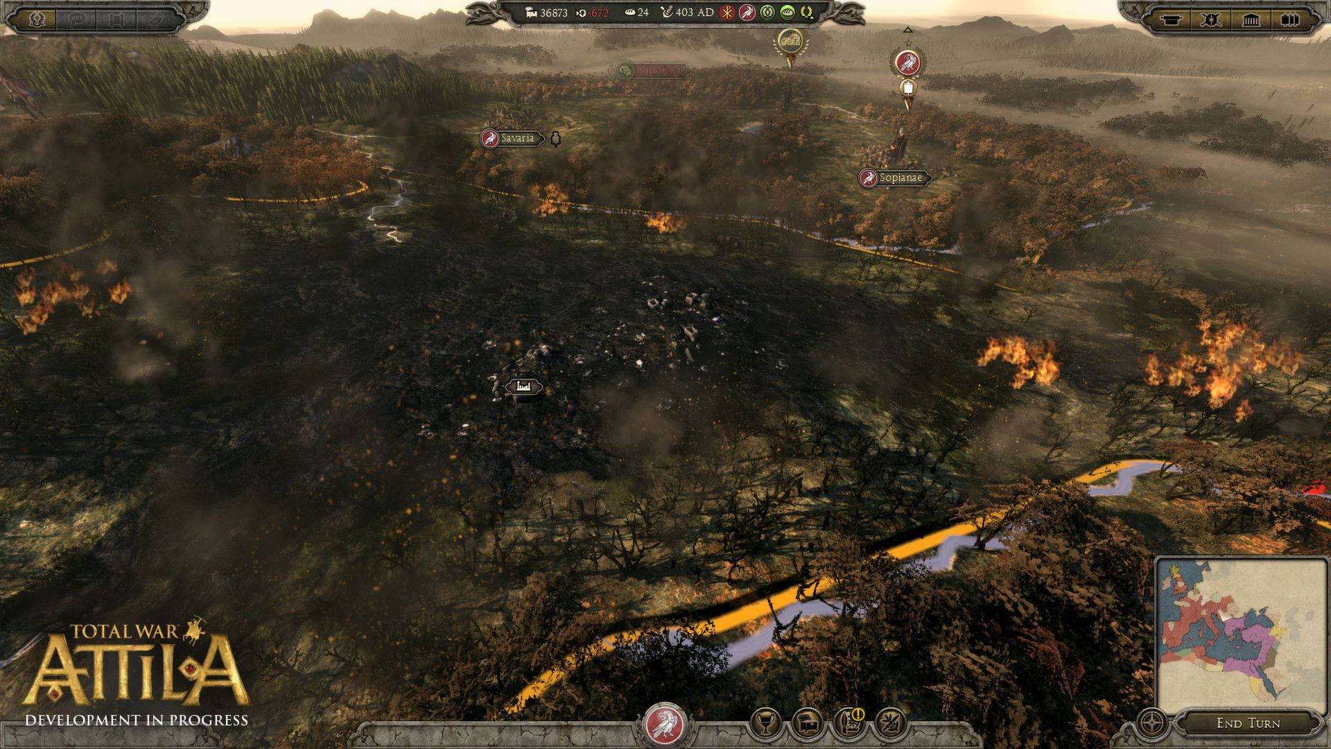 Total War Attila Game Interface Background