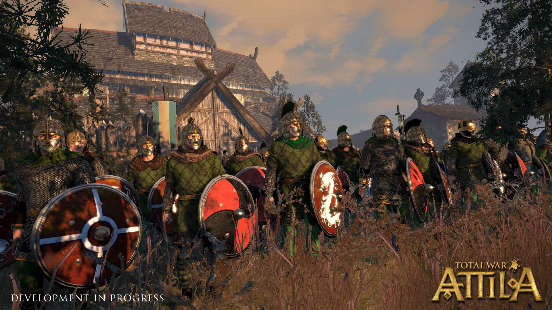 Total War Attila Gladiators Lined Up Background