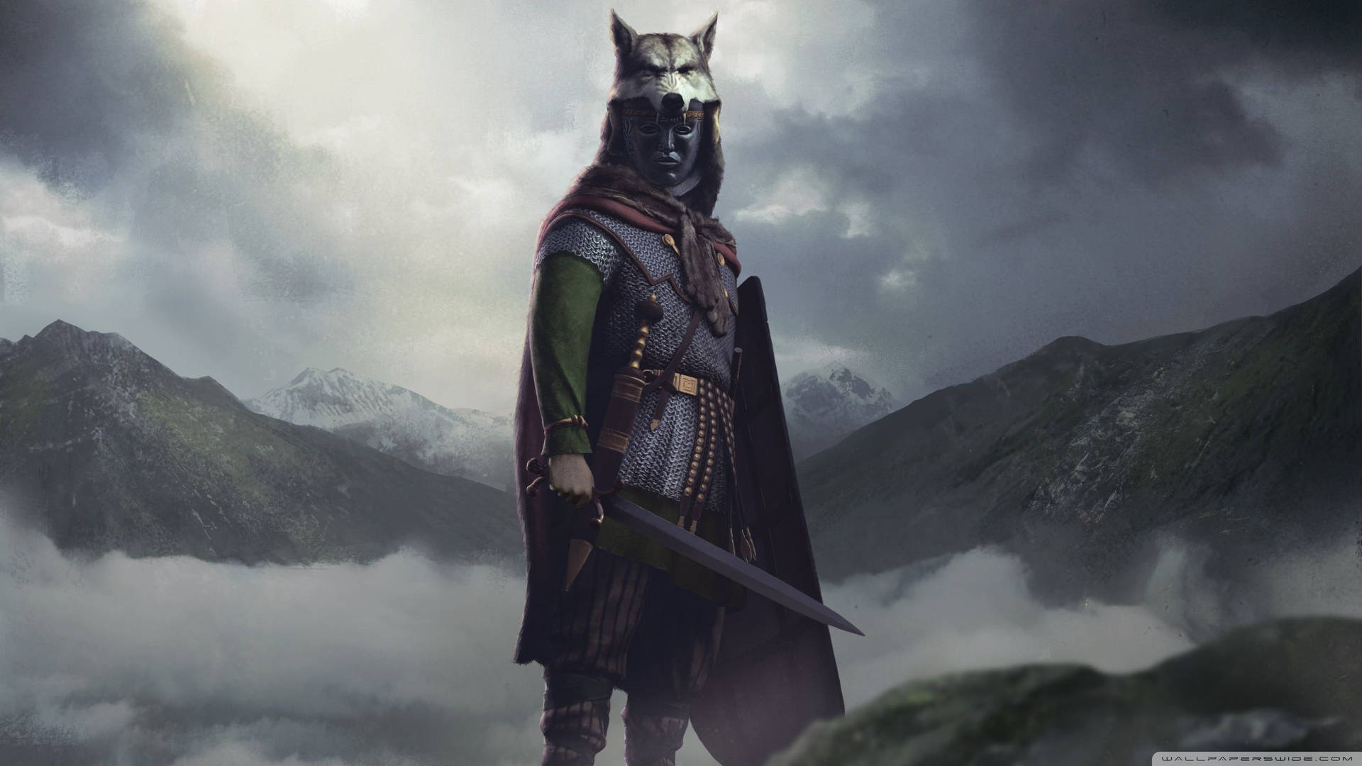 Total War Attila Wolf Warrior Background