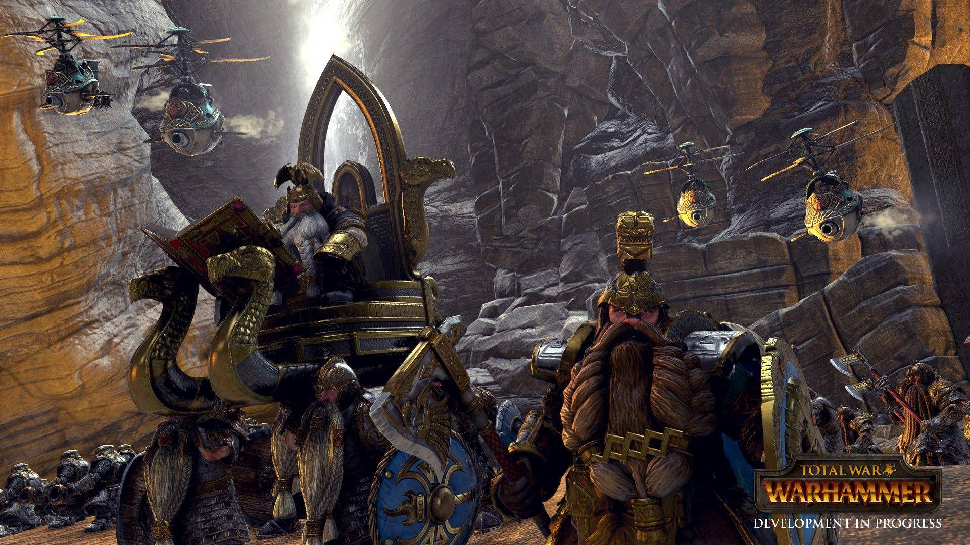 Total War Warhammer Dwarven Soldiers And Machines Background