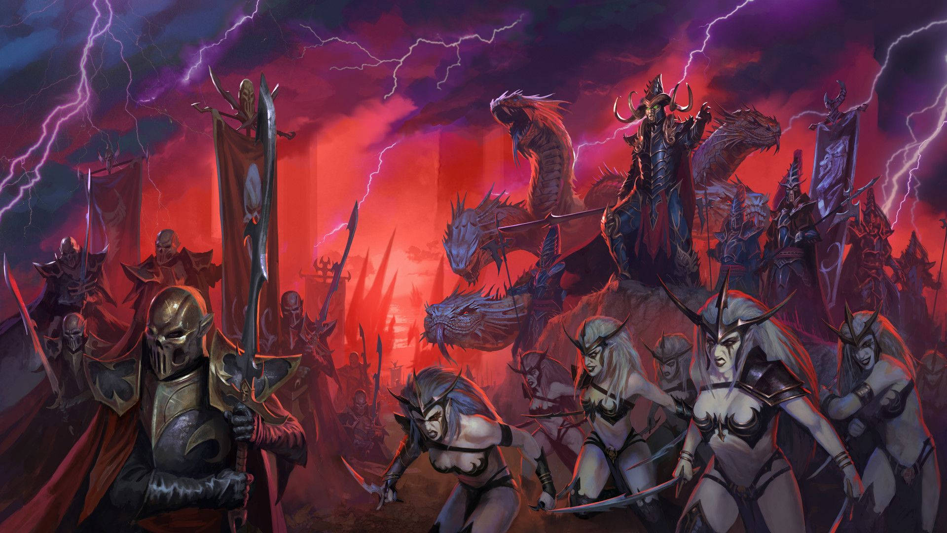 Total War Warhammer Evil Army Marches Background