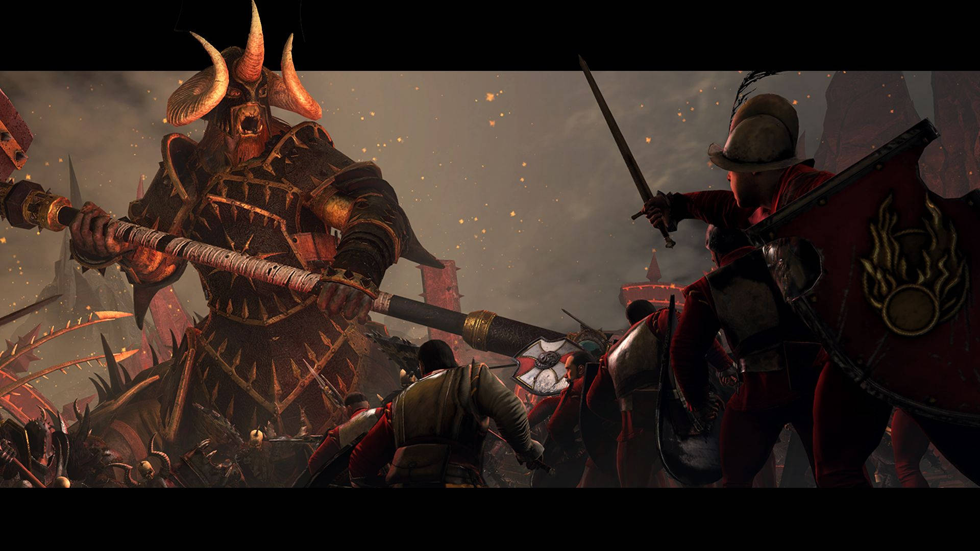 Total War Warhammer Giant Knight In Combat Background