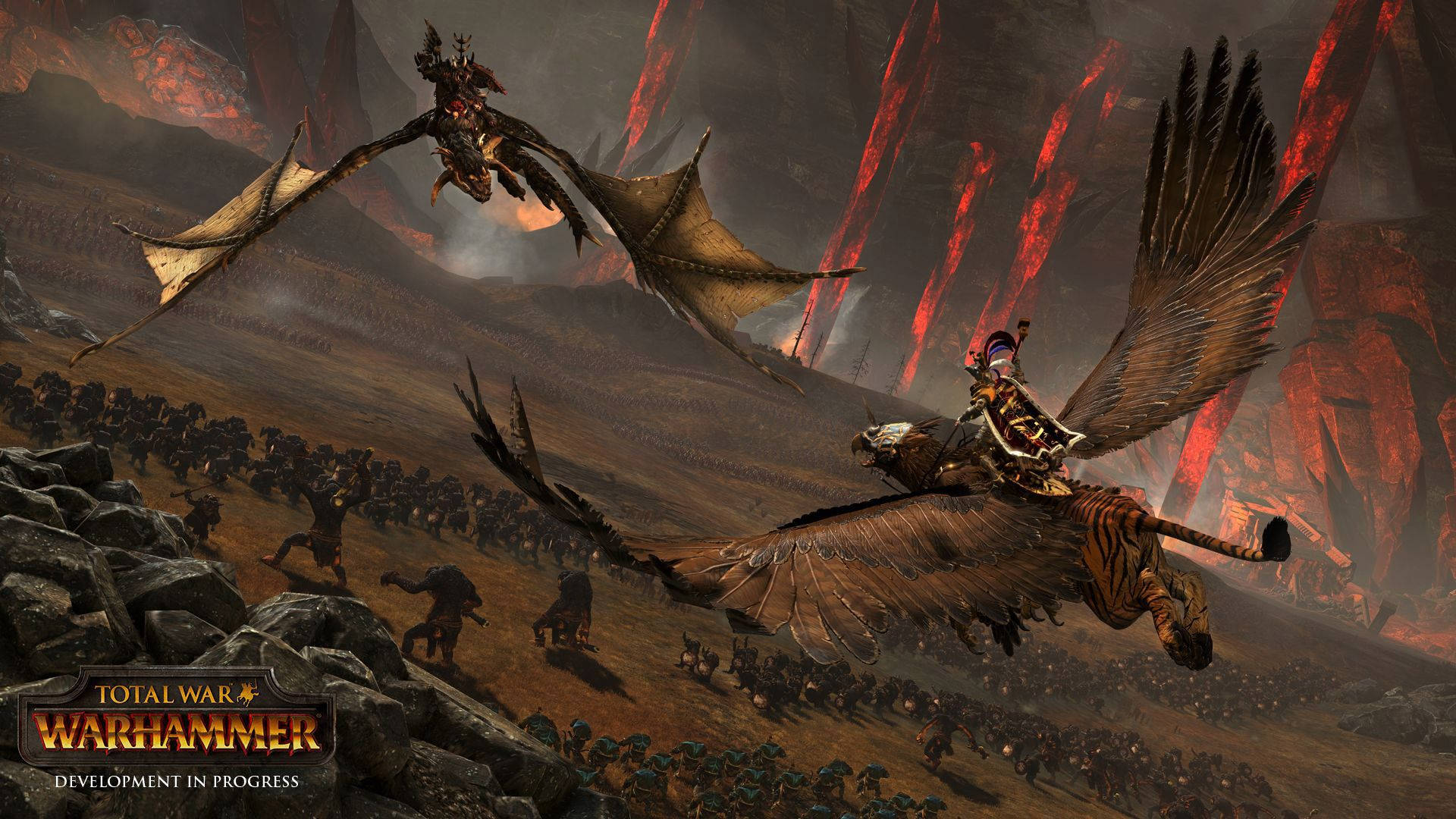 Total War Warhammer Gryphon And Wyvern Aerial Battle