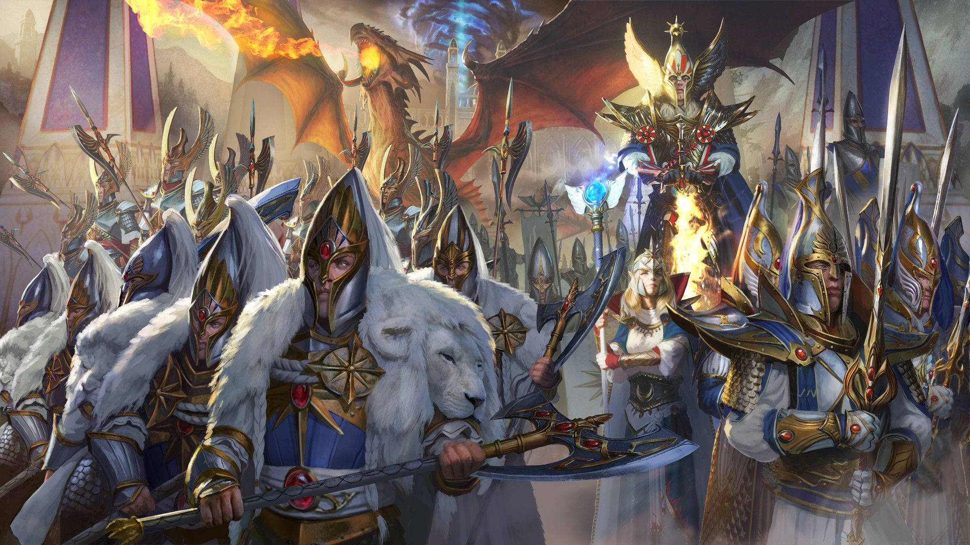 Total War Warhammer Holy Knights And Dragon