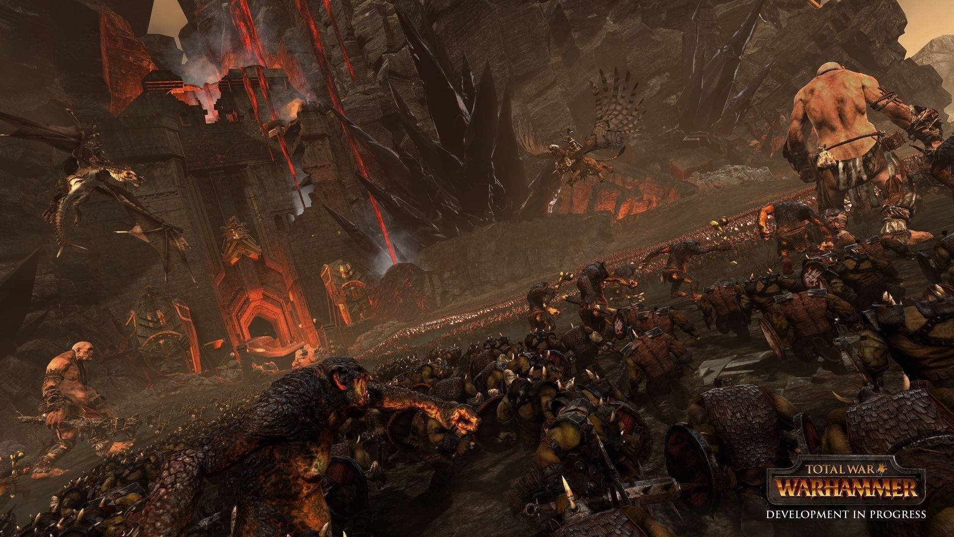 Total War Warhammer Orc And Human Battle Background