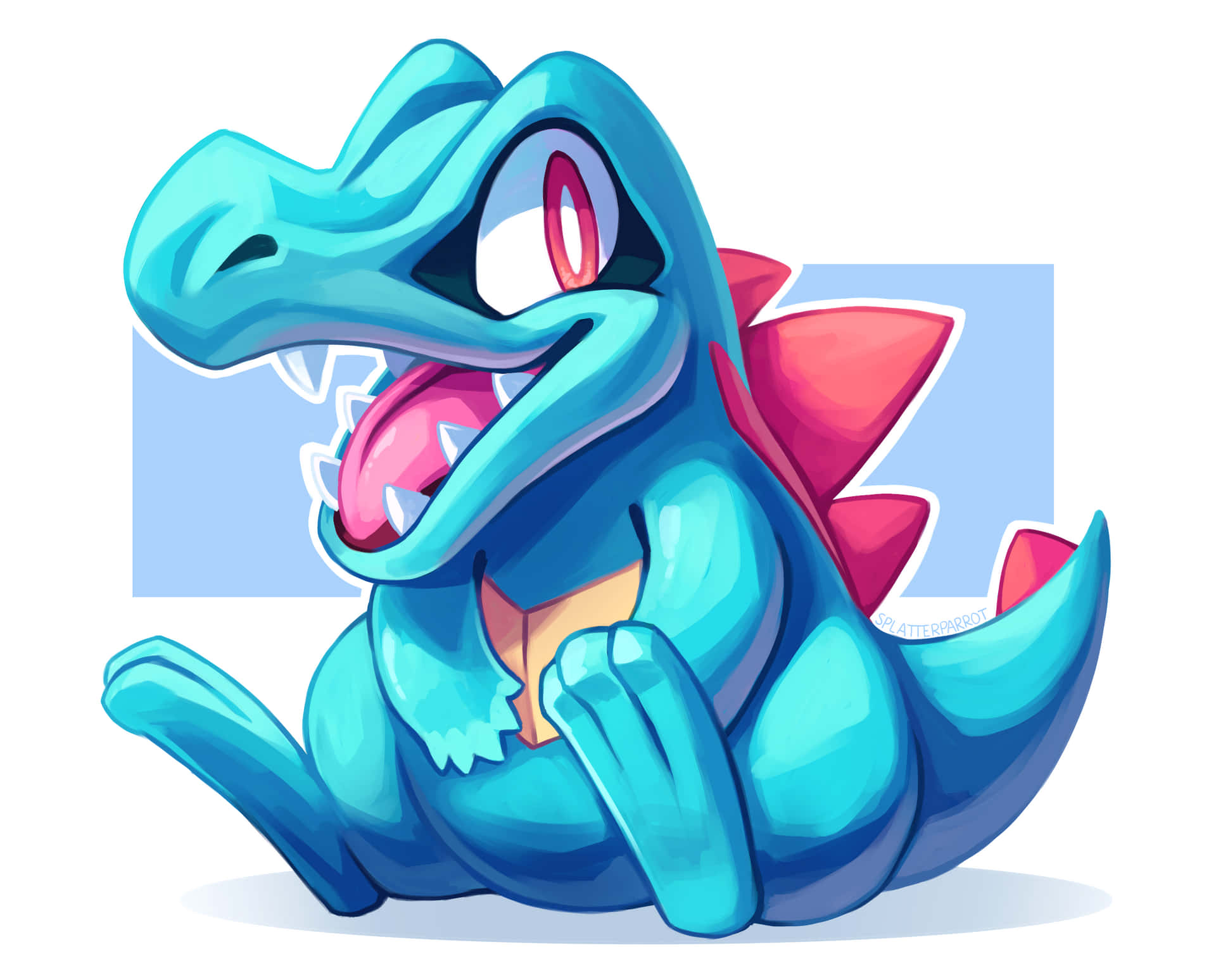 Totodile Sitting For Desktop Background