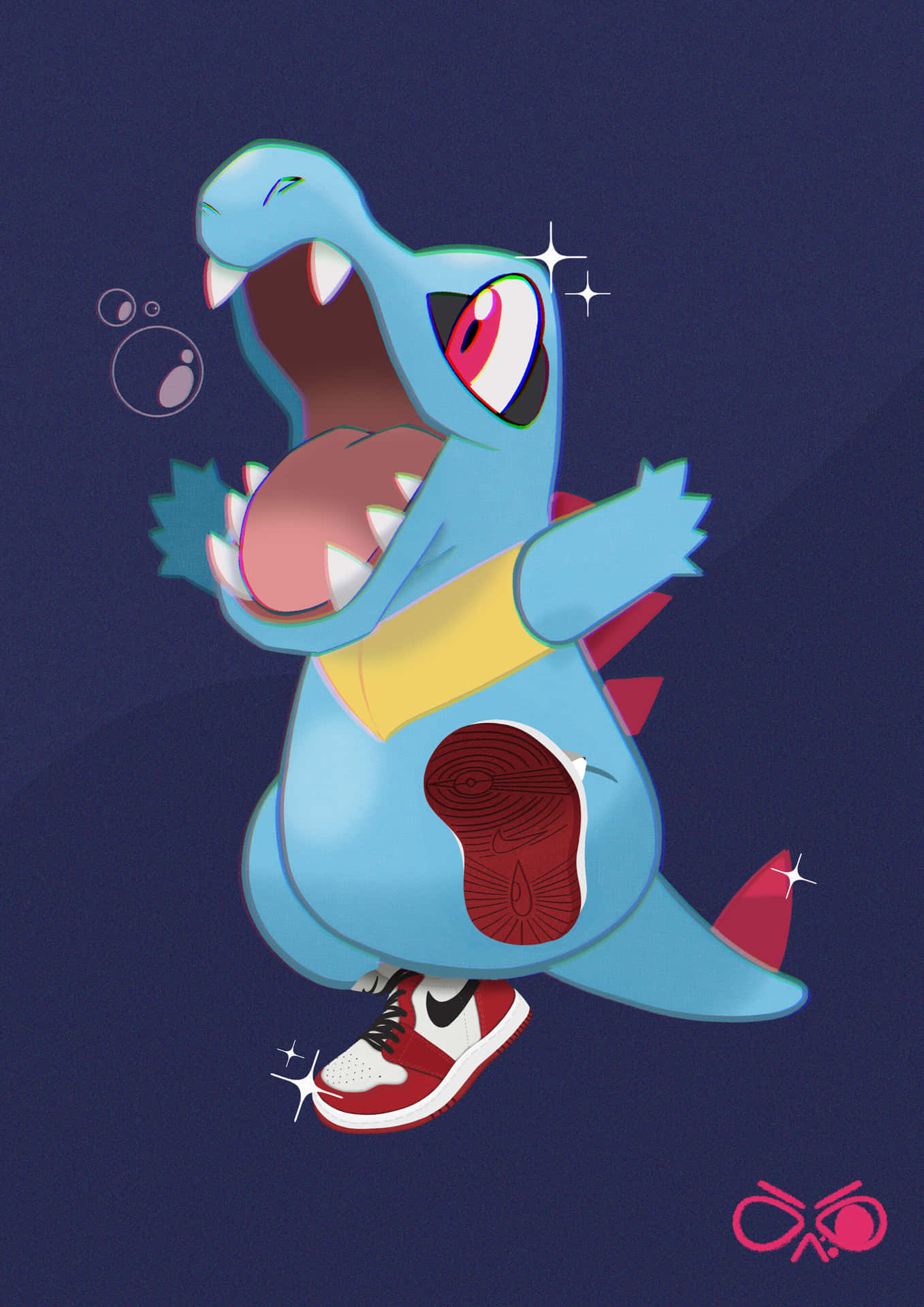 Totodile With Red Shoes