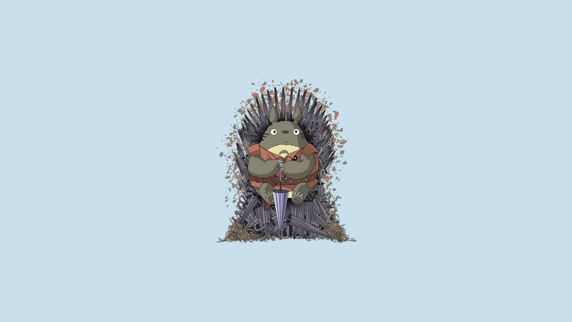 Totoro Game Of Thrones Minimalist Aesthetic Laptop Background