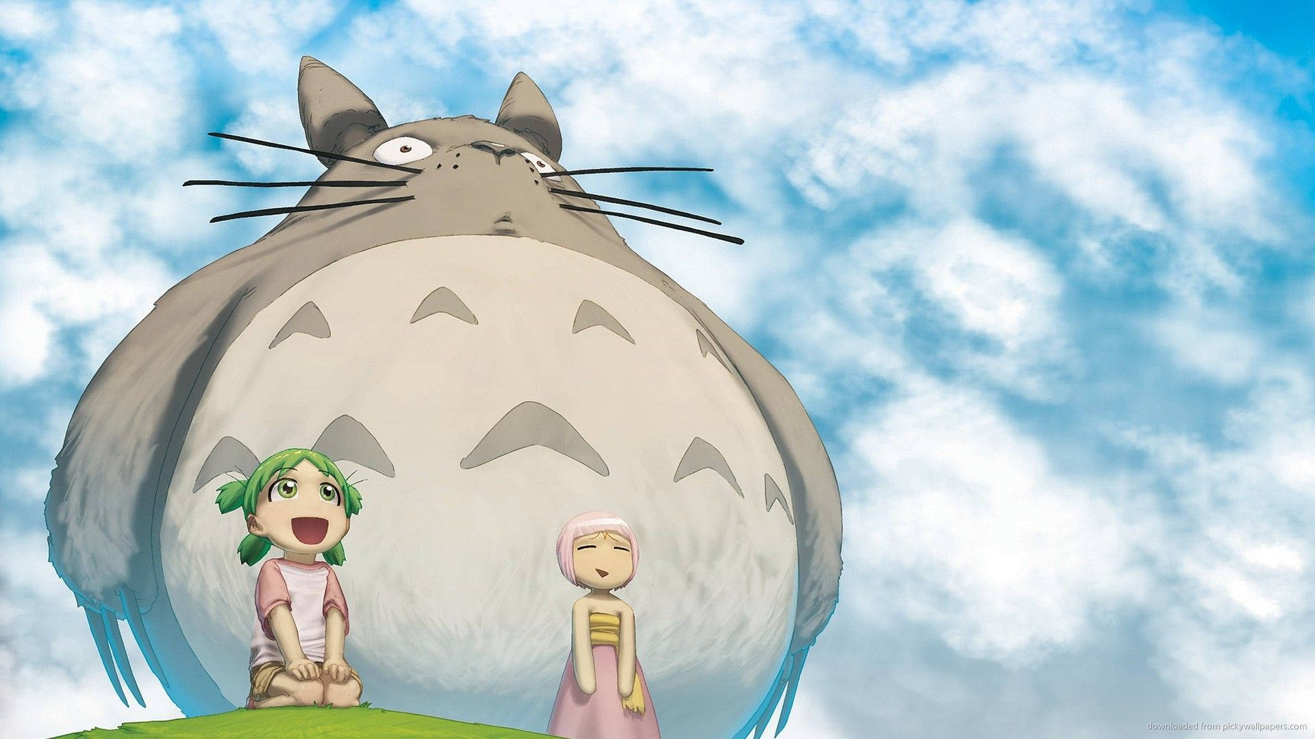 Totoro Kids Blue Sky Background