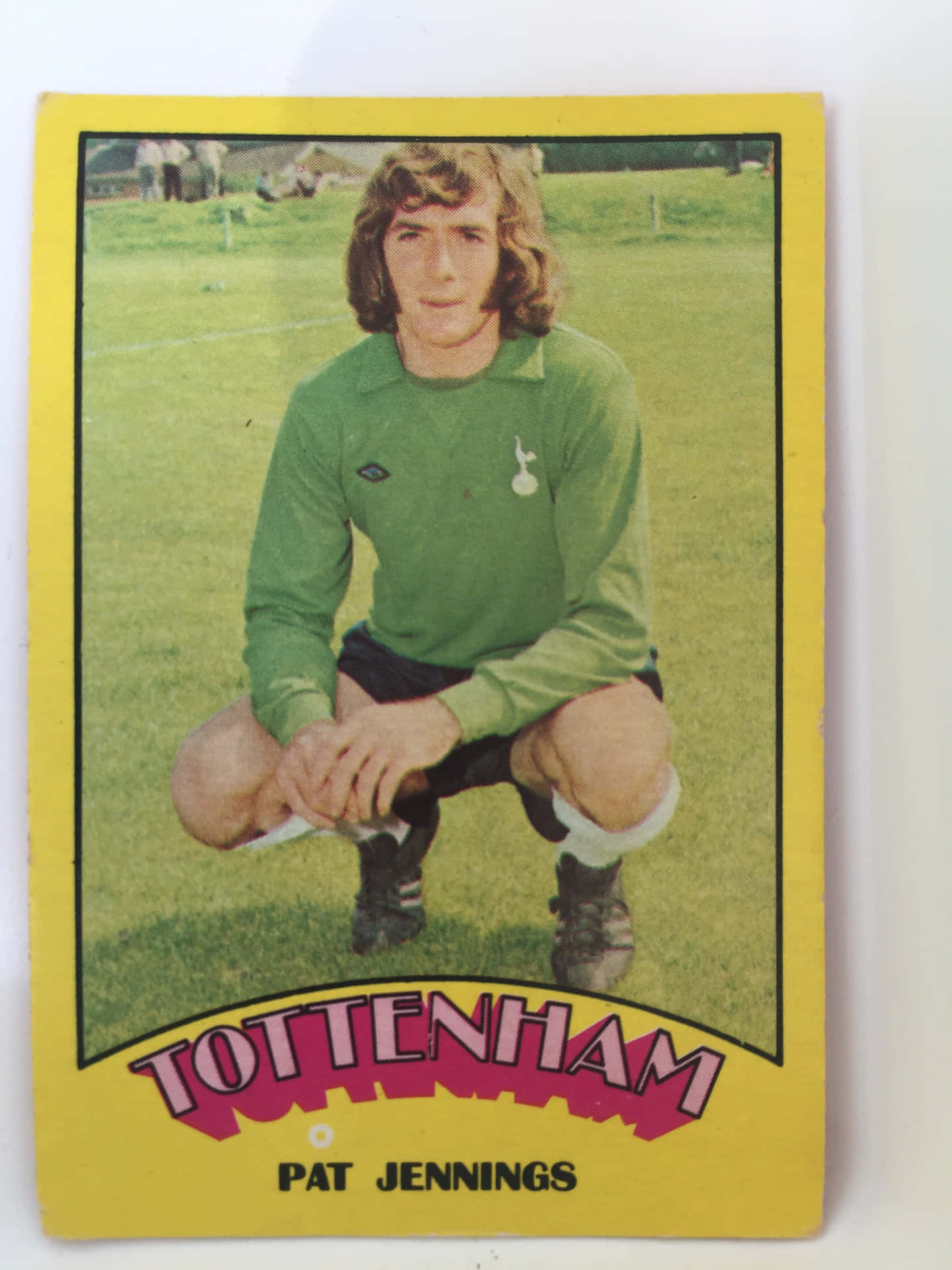 Tottenham Hotspur Pat Jennings Football Card Background