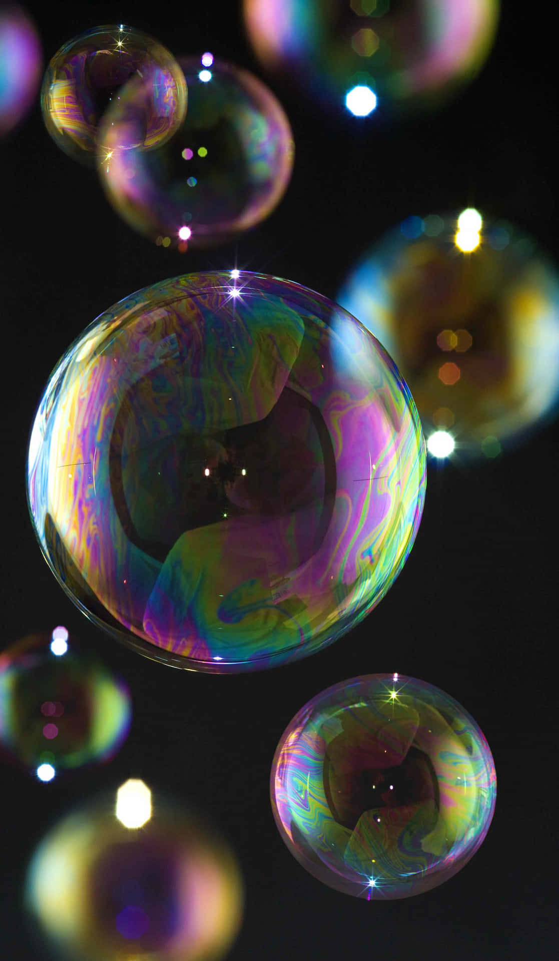 Touch The Future With Bubbles Phone Background