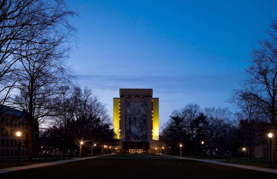 Touchdown Jesus Of University Of Notre Dame Background