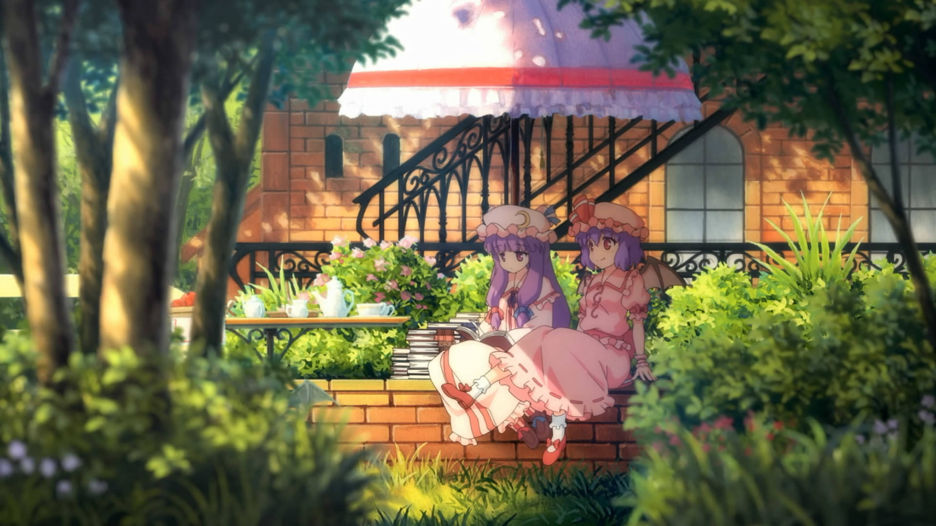 Touhou Remilia And Patchouli Background