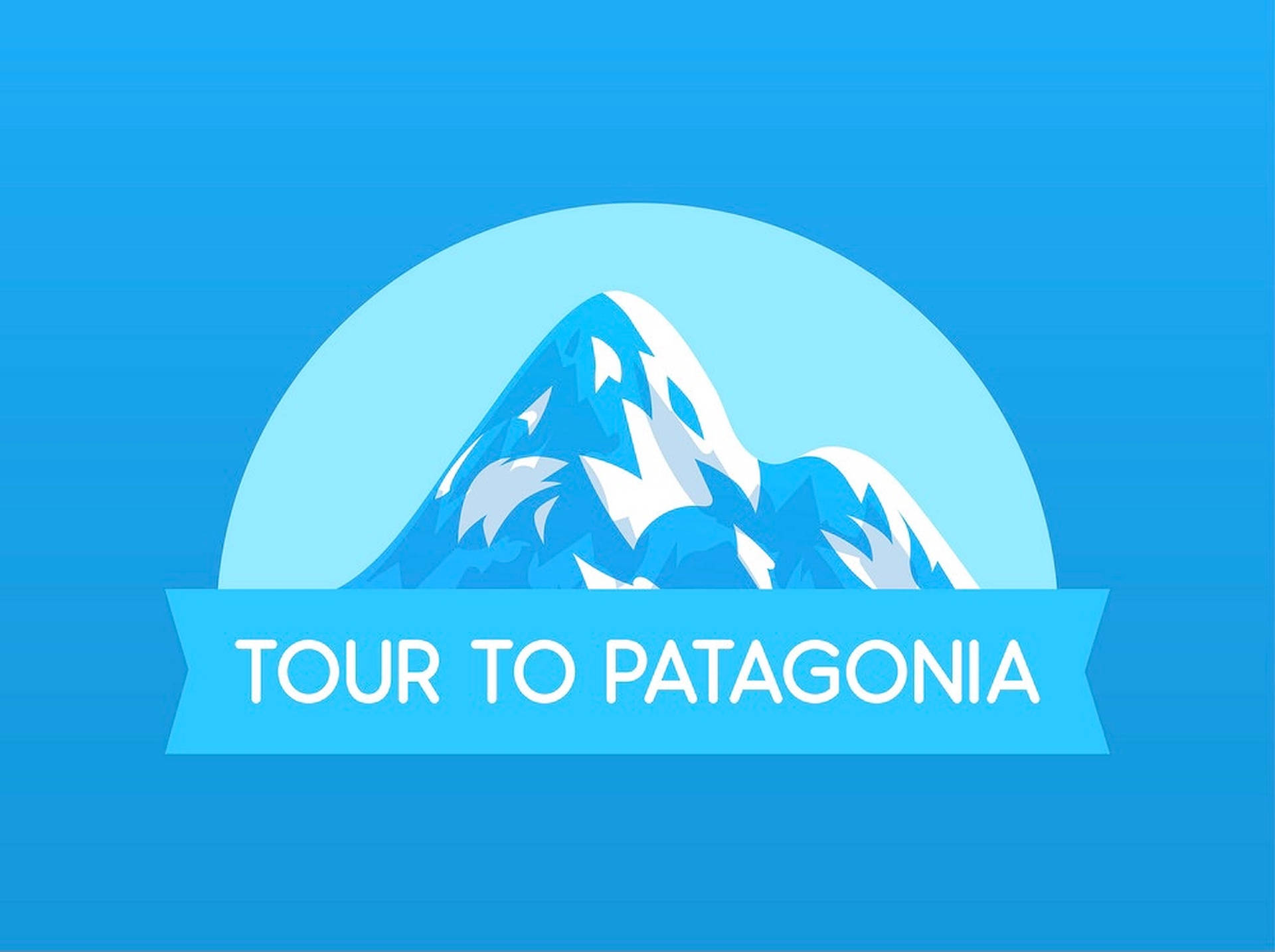 Tour Patagonia Mountain Logo Background