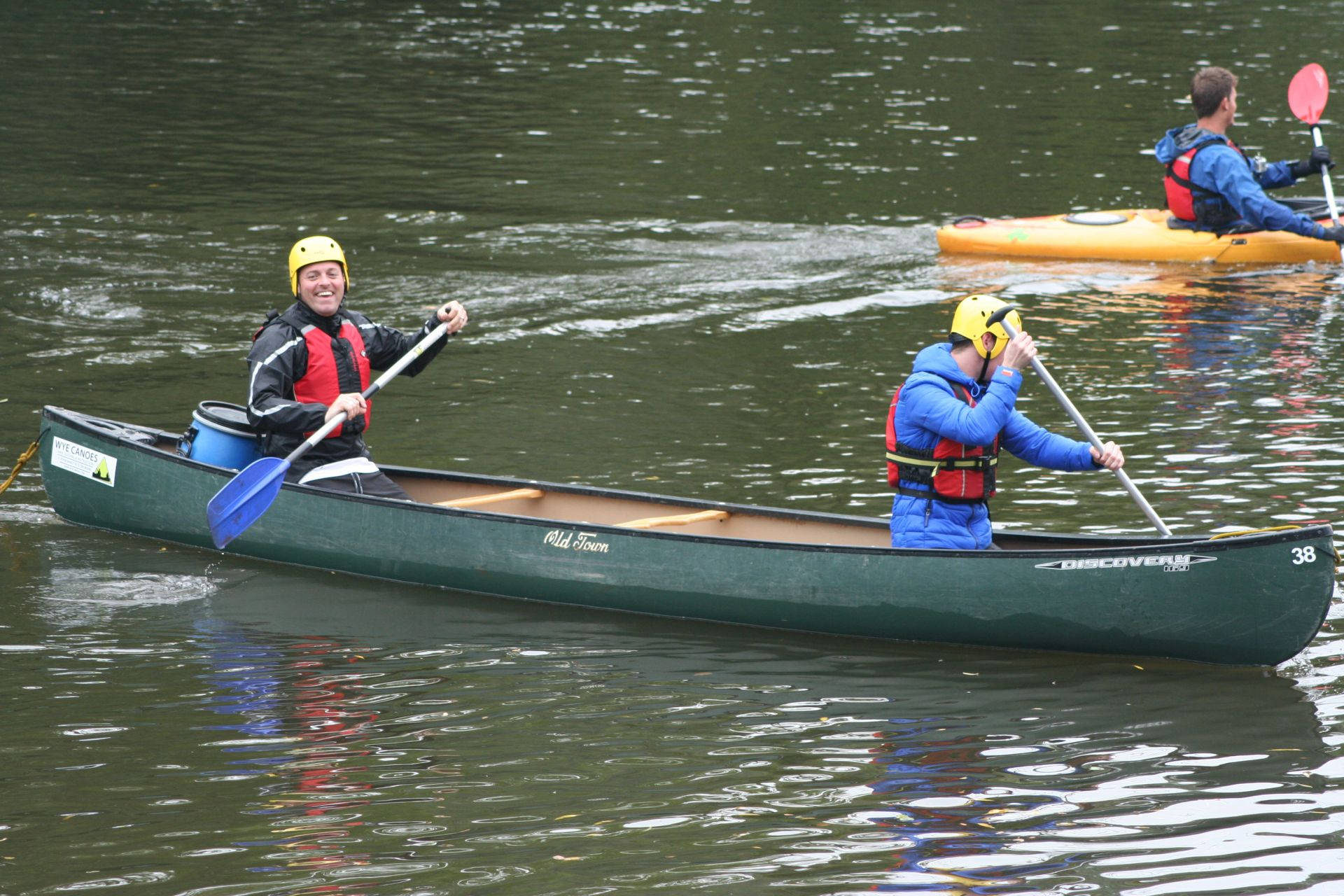 Tourist In Canoe Background