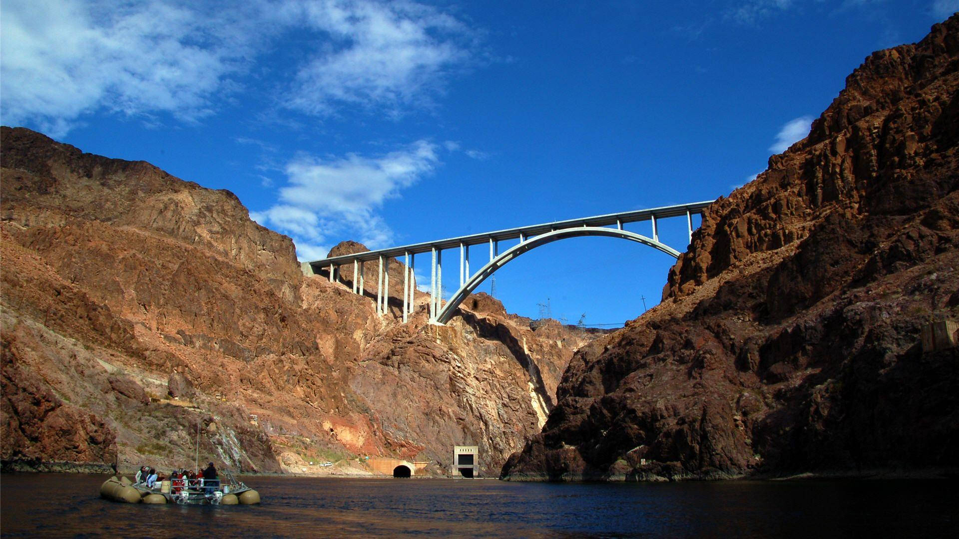 Tourists Approaching Hoover Dam