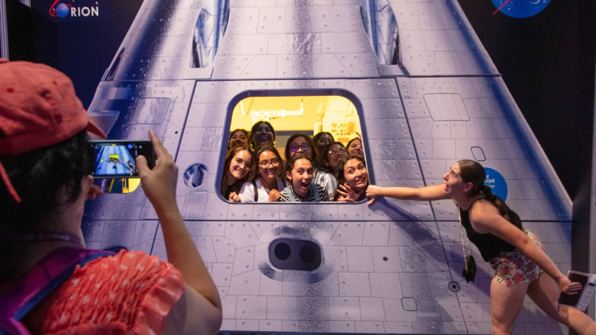 Tourists At Nasa Houston Background