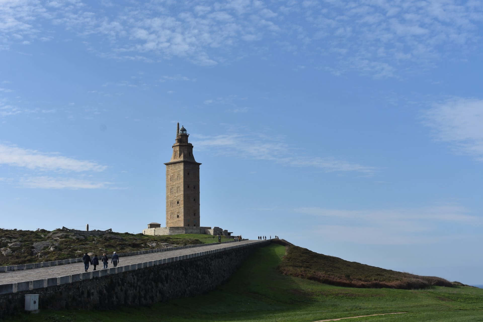 Tourists Tower Corunna Background