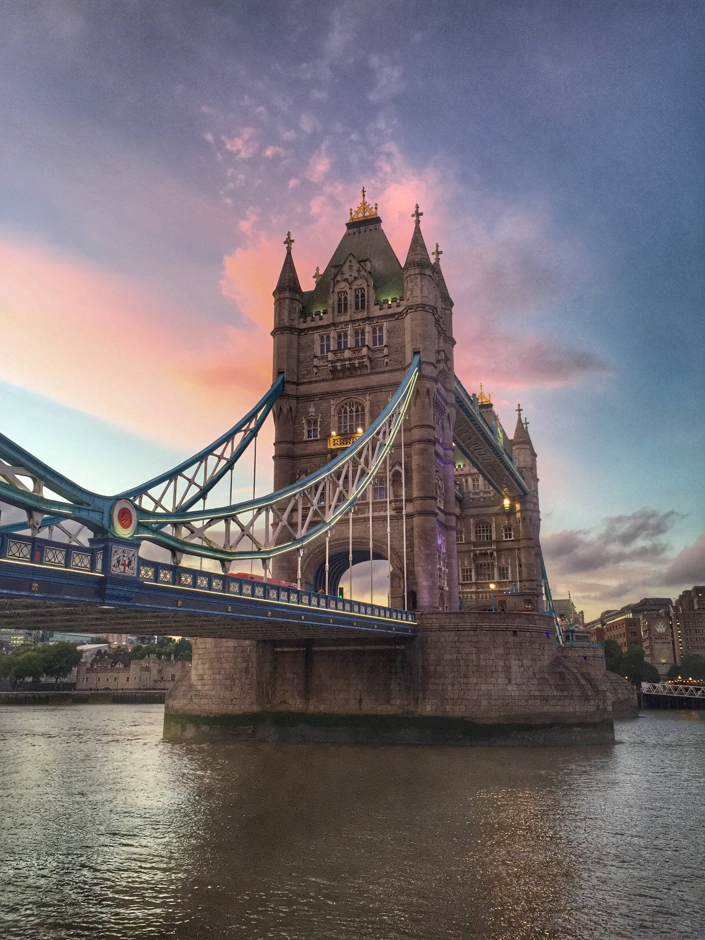 Tower Bridge During Golden Hour Background