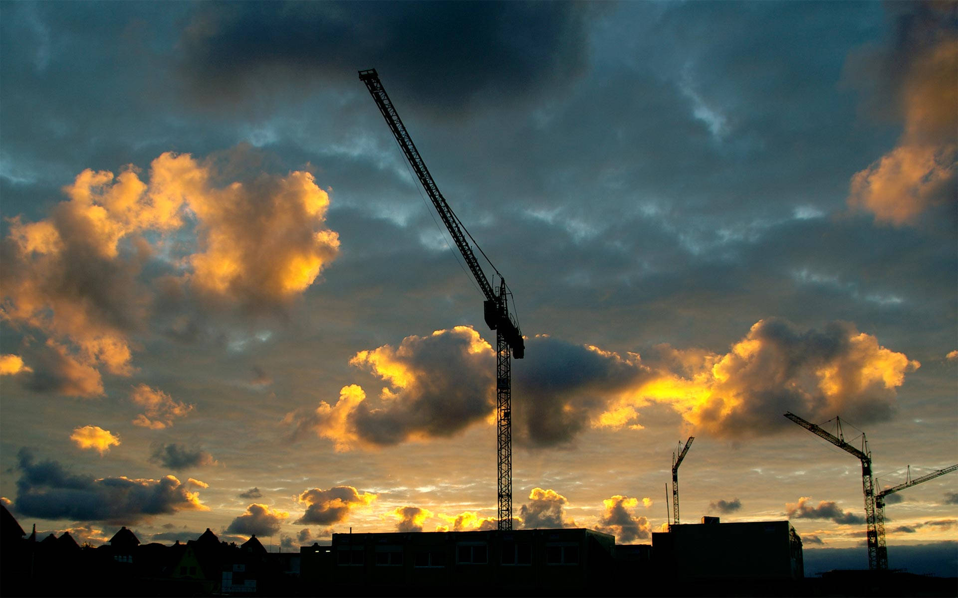 Tower Crane Civil Engineering Desktop Background