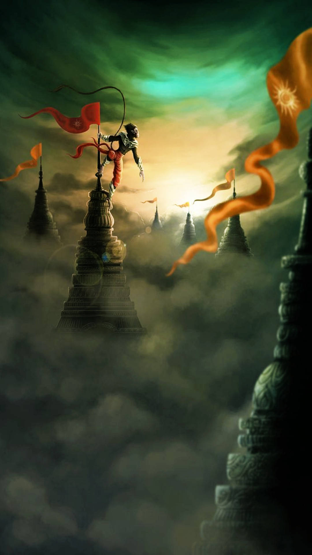 Tower Hanuman Art Background
