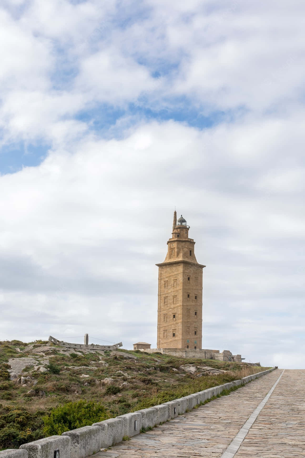 Tower Of Hercules In The Distance Phone Background