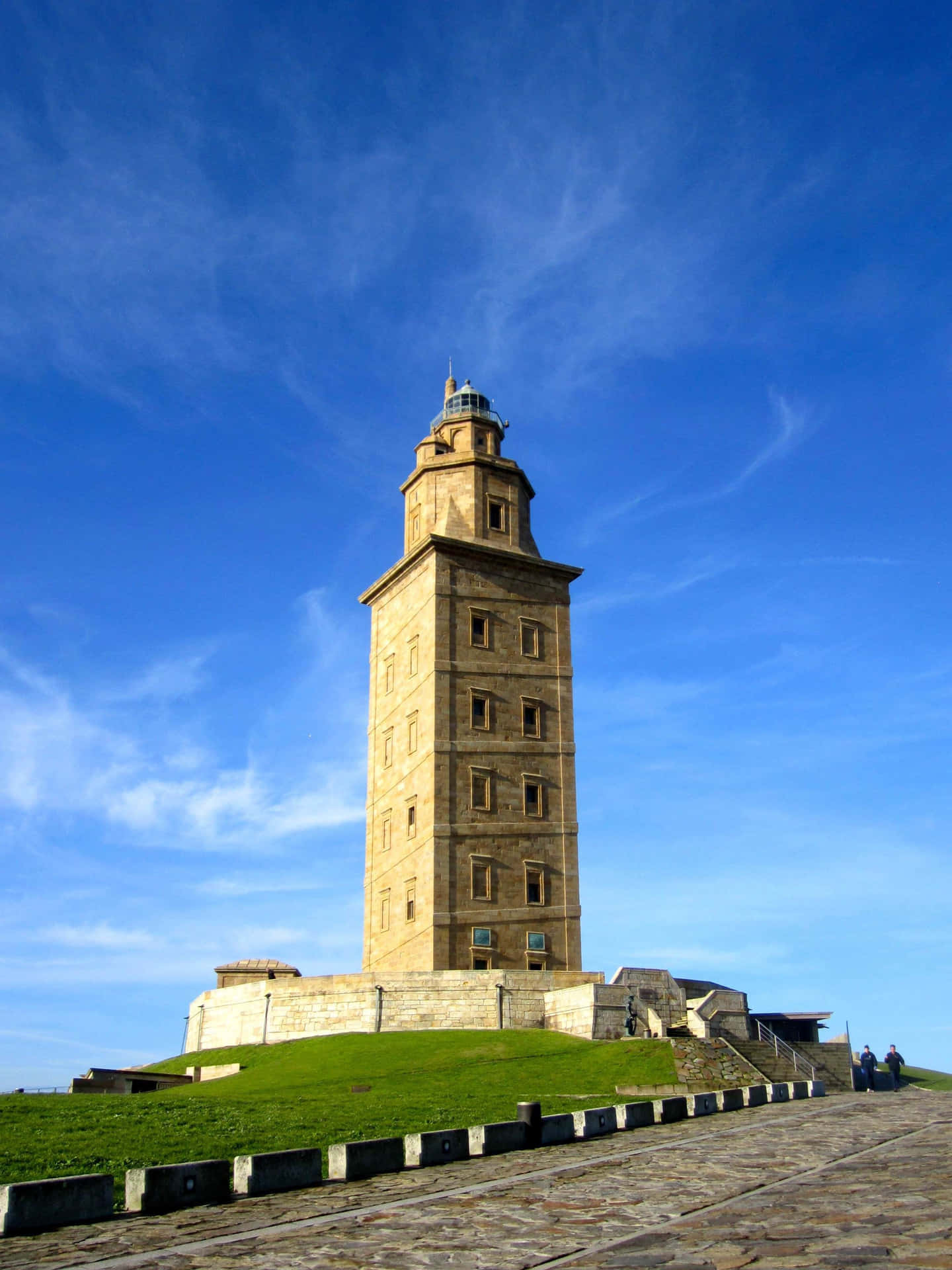 Tower Of Hercules With Beautiful Blue Sky Phone Background