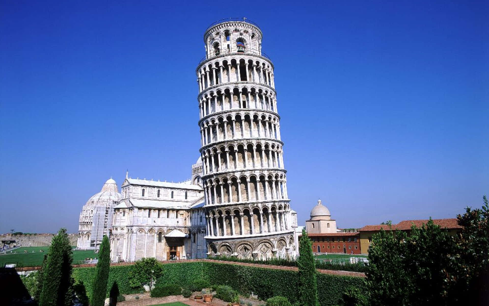 Tower Of Pisa Four Degree Lean Background
