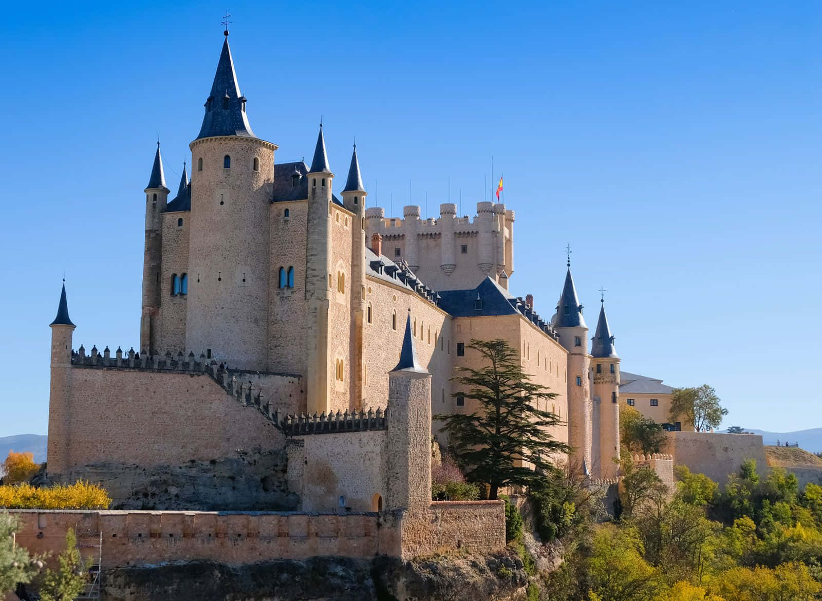 Towers Of Segovia Castle Hd Background