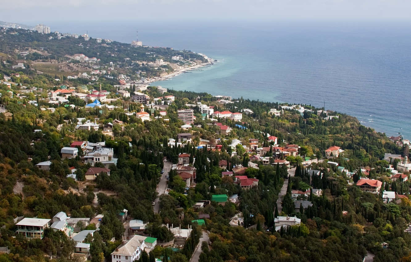 Town Of Yalta And The Black Sea