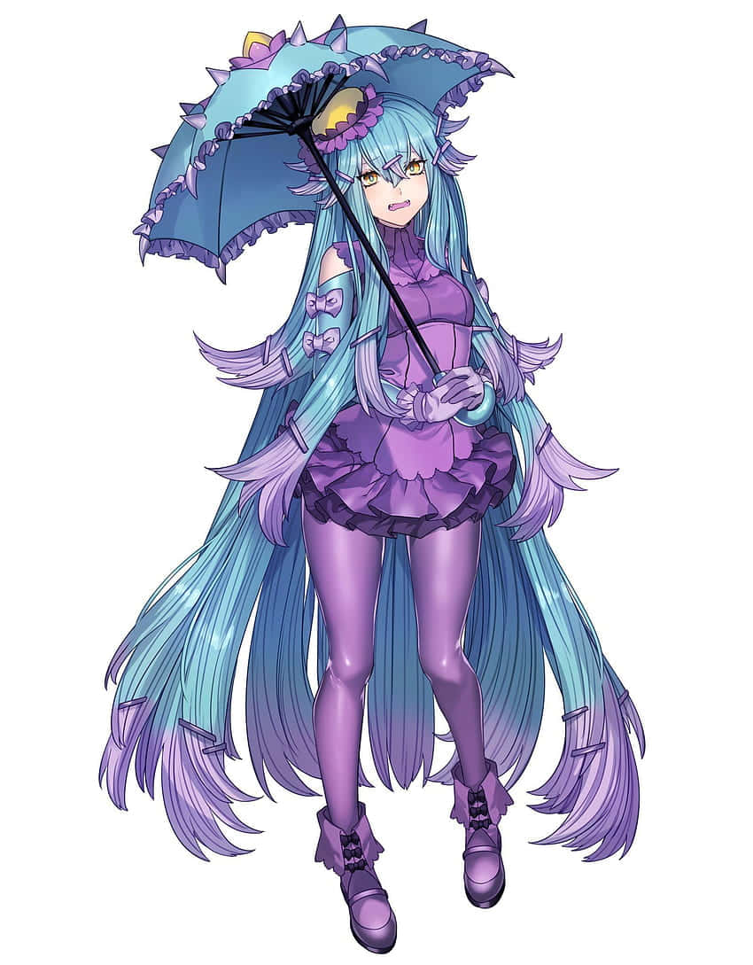 Toxapex As A Cute Anime Girl Background