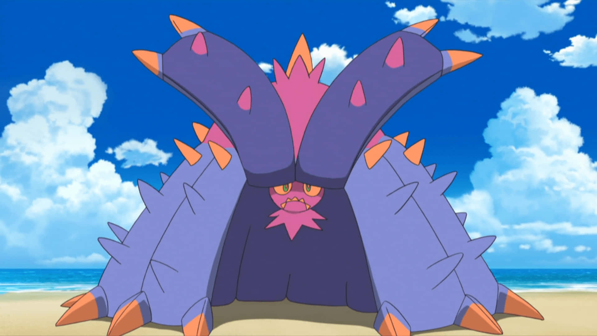 Toxapex At The Beach Background