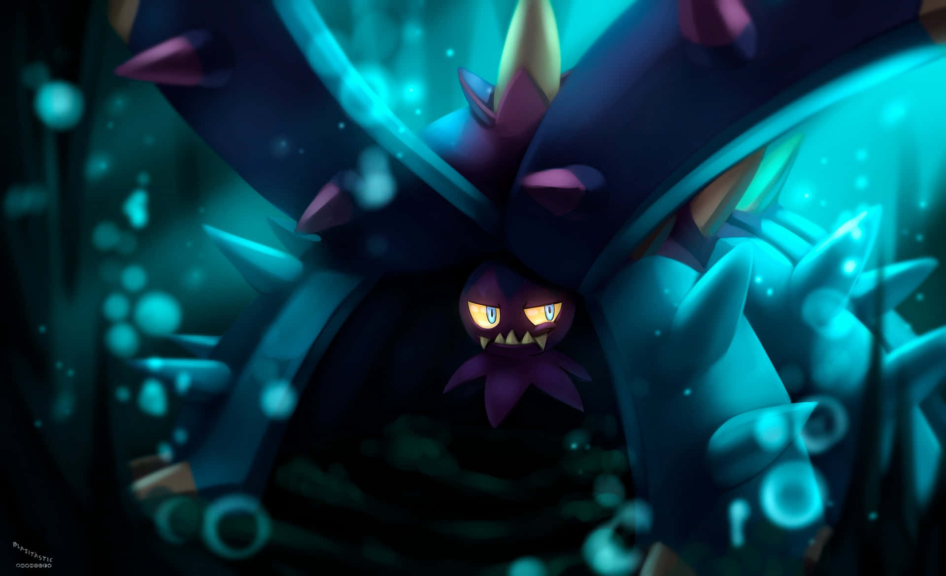 Toxapex Lurking In The Shadows Background