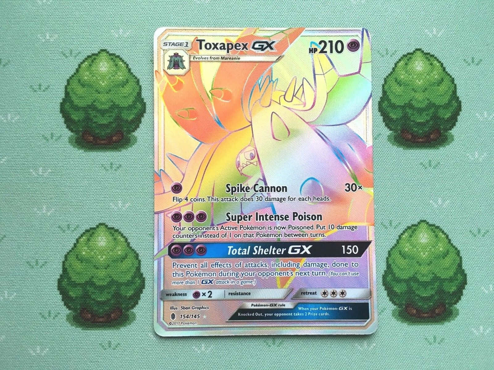 Toxapex Pokémon Trading Card Background