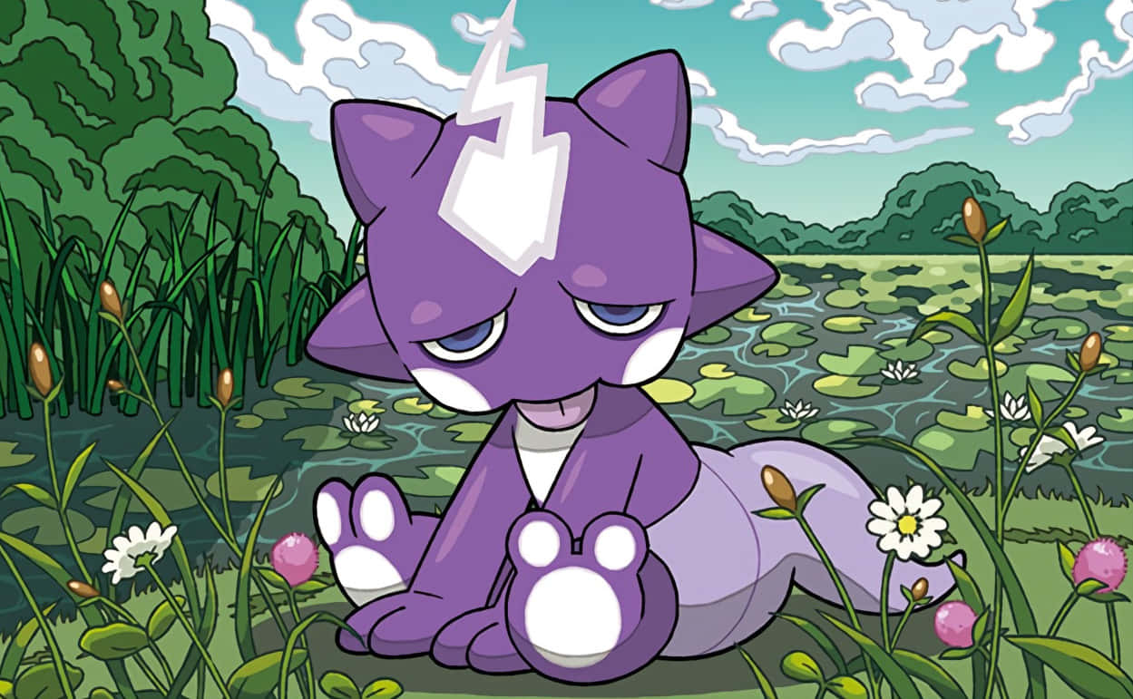 Toxel Surrounded By Plants Background