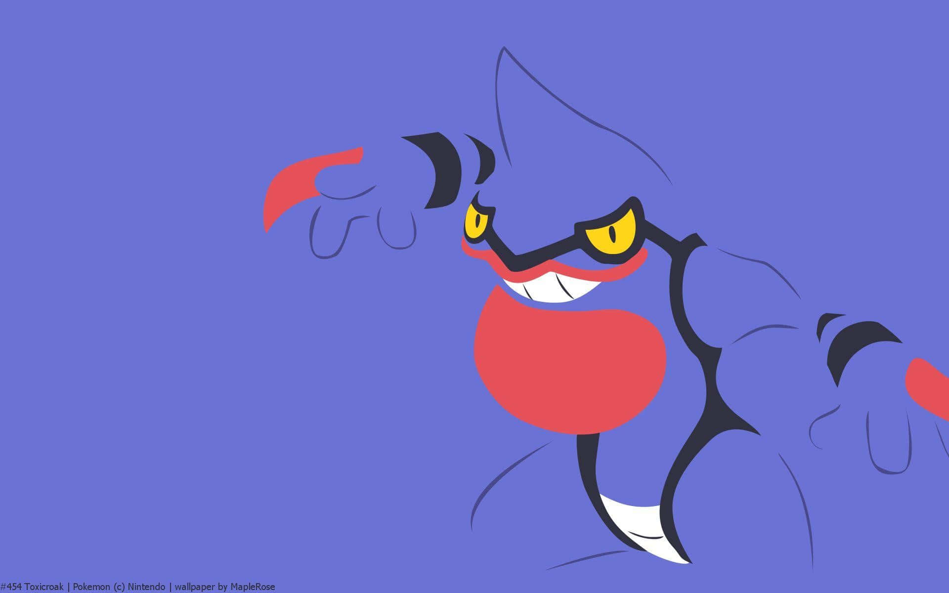 Toxicroak Pokemon Minimalist Aesthetic Illustration Background