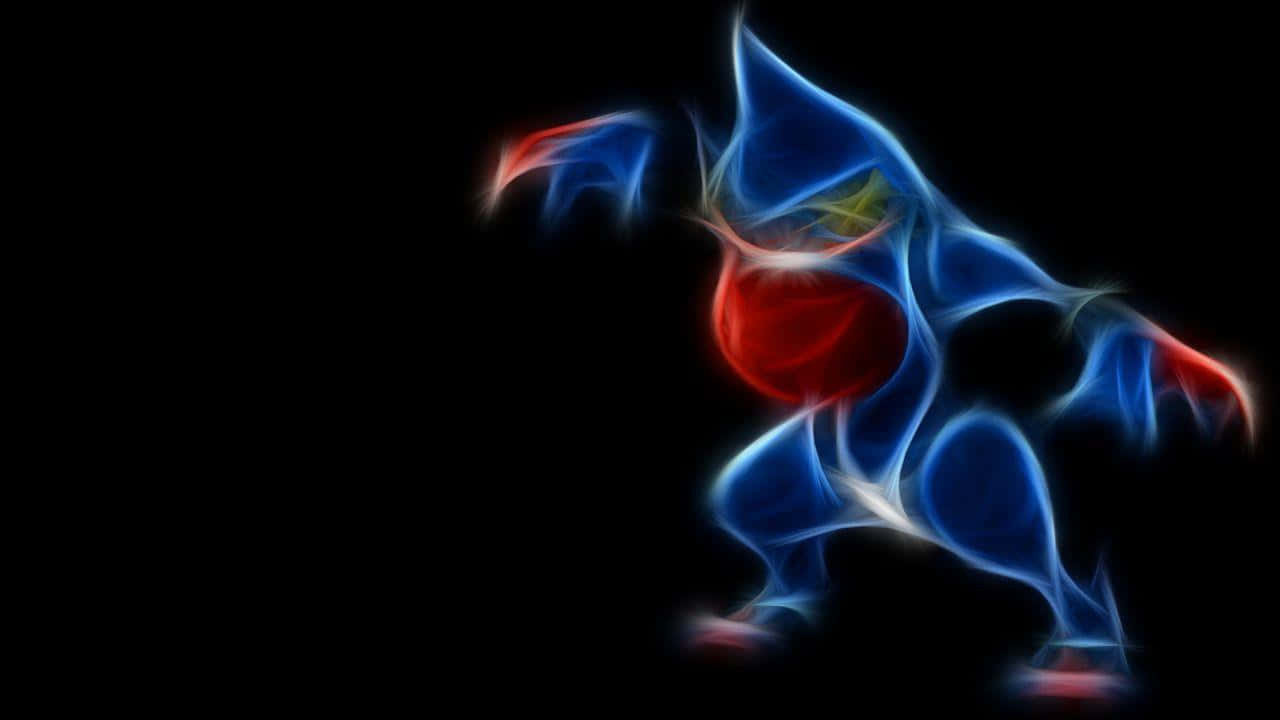 Toxicroak Pokemon Neon Illustration Black Background Background