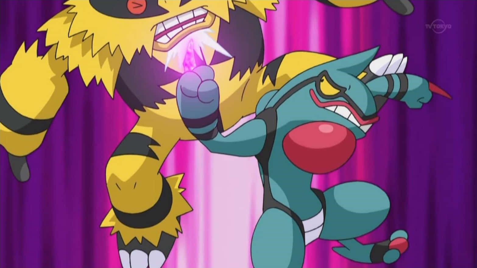 Toxicroak Vs Electivire Pokemon Battle Background