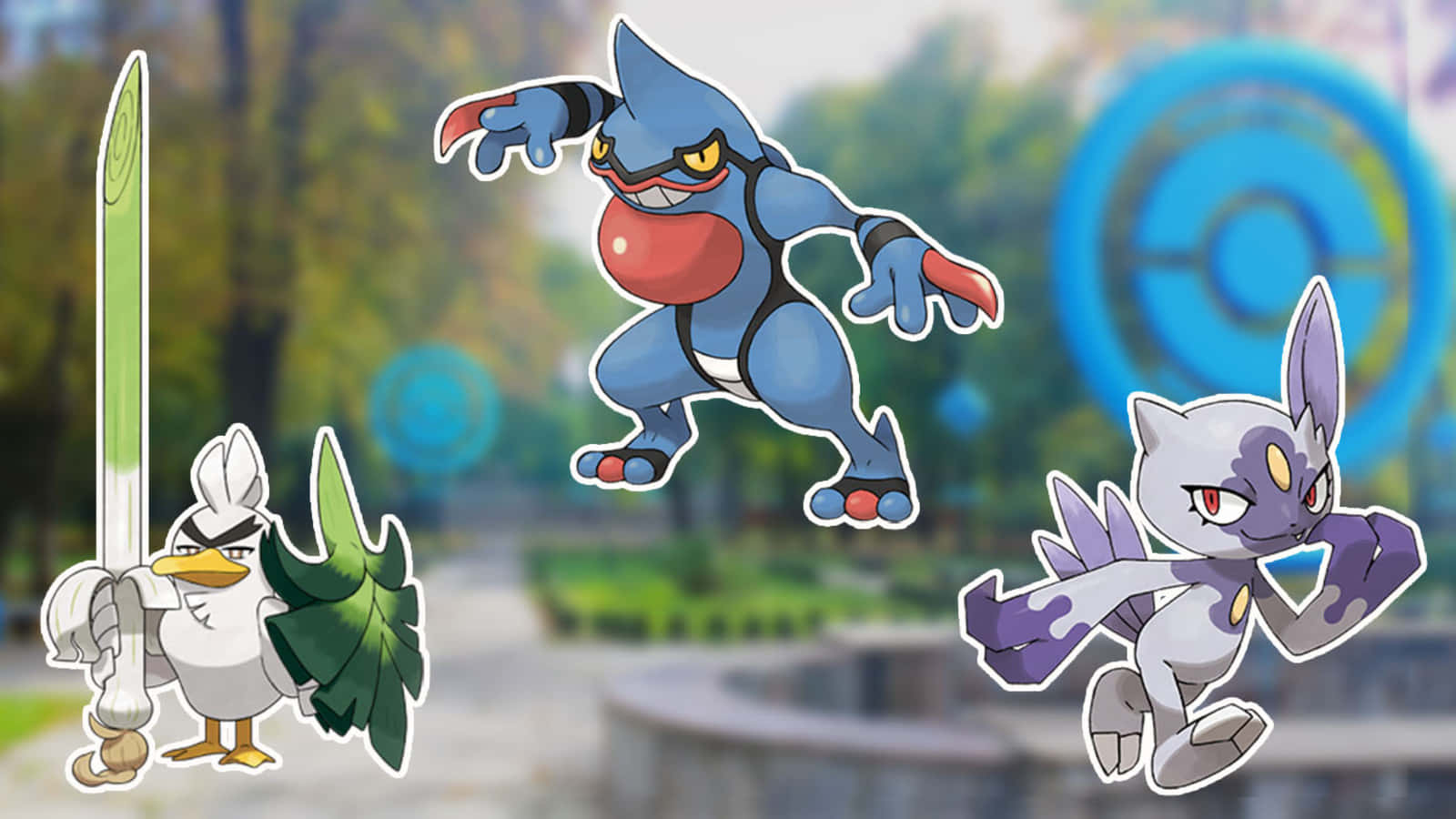 Toxicroak With Sirfetch'd And Sneasel Background