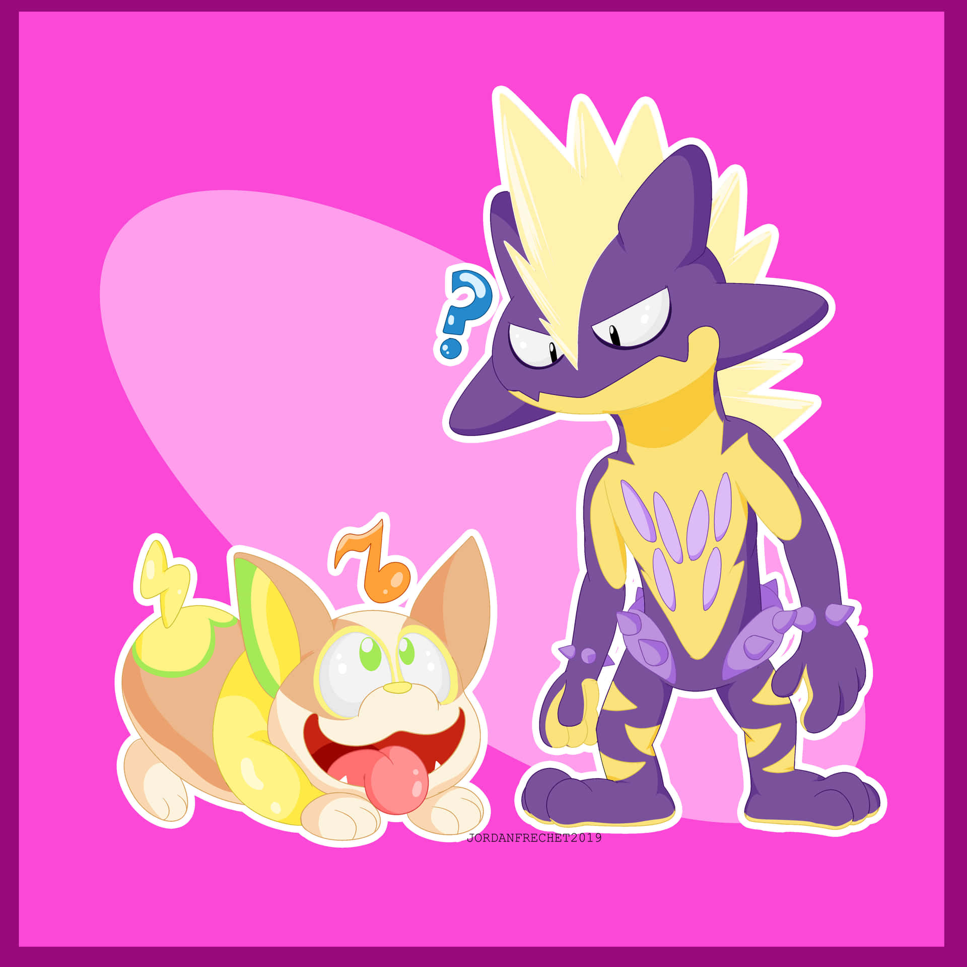 Toxtricity Looking At A Dog Background