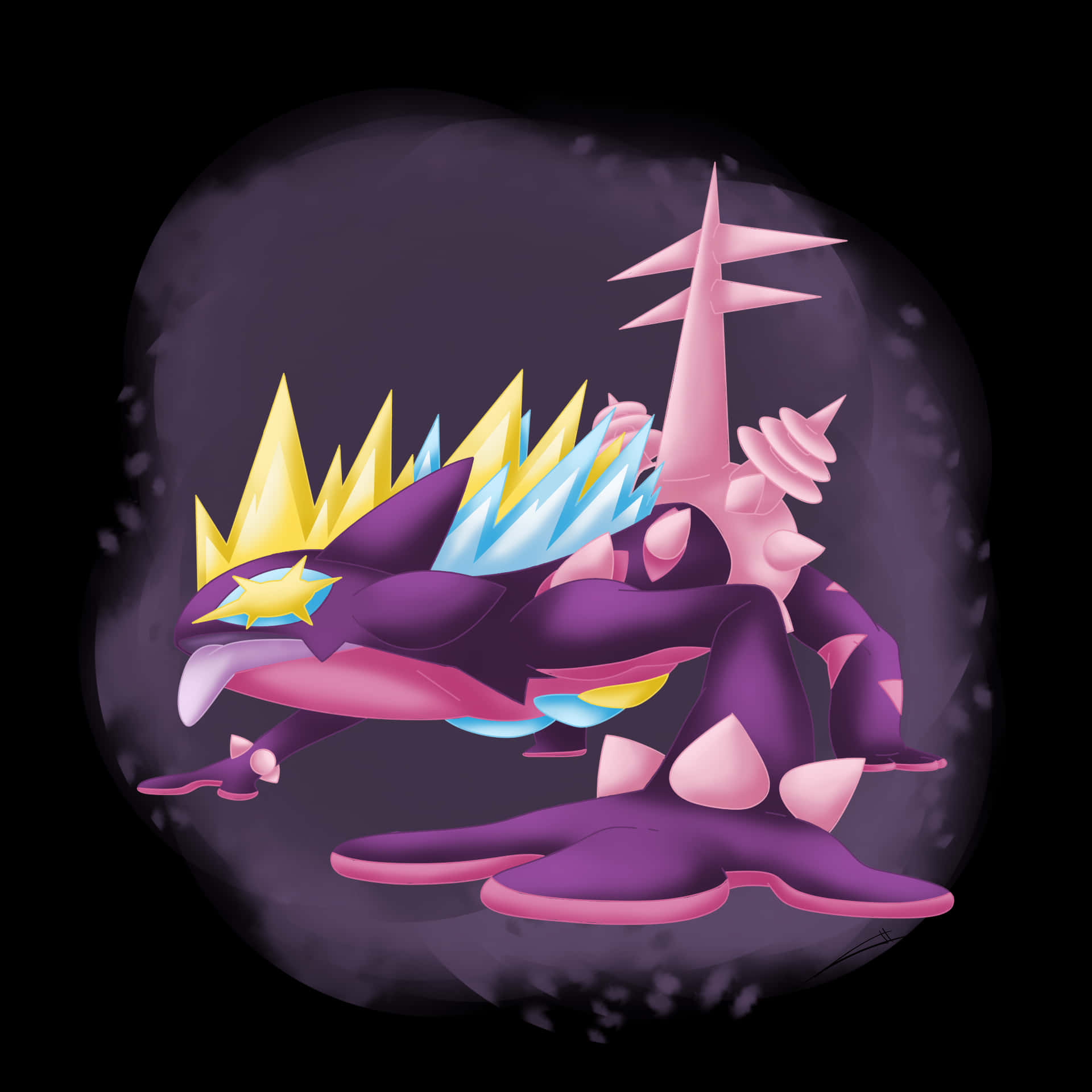Toxtricity - The Electric-poison Type Pokemon Background