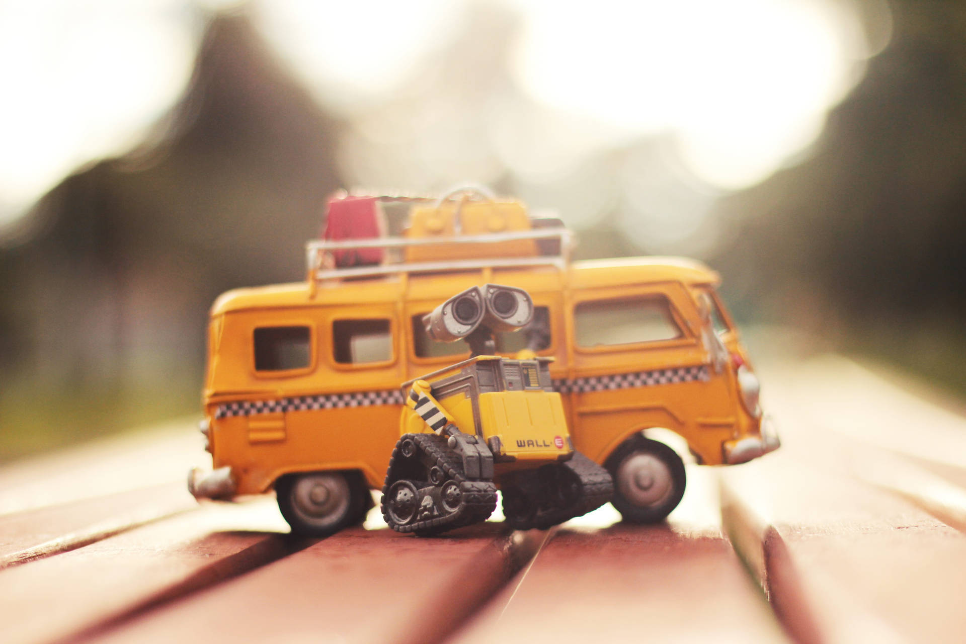 Toy Bus Of Wall E Background